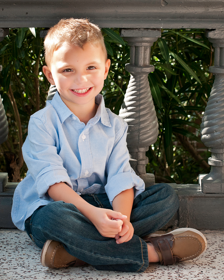 Portrait of Young Boy at Plant Hall at the University of Tampa